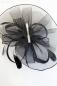 Preview: Gothic Haarschmuck „Midnight Dahlia“ mit Schleiernetz & Federn